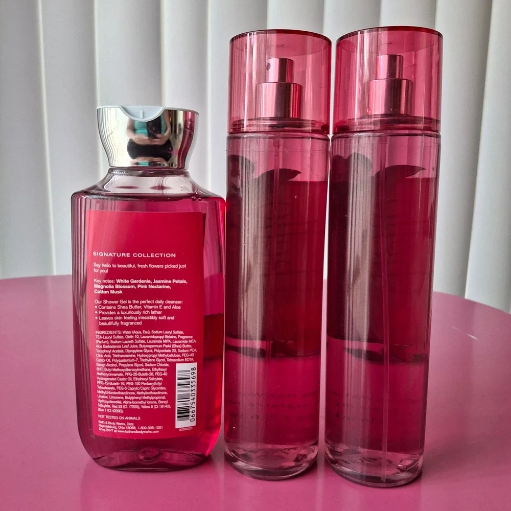 Bath & Body Works HELLO BEAUTIFUL Fragrance Mist Shower Gel Wash Set of 3